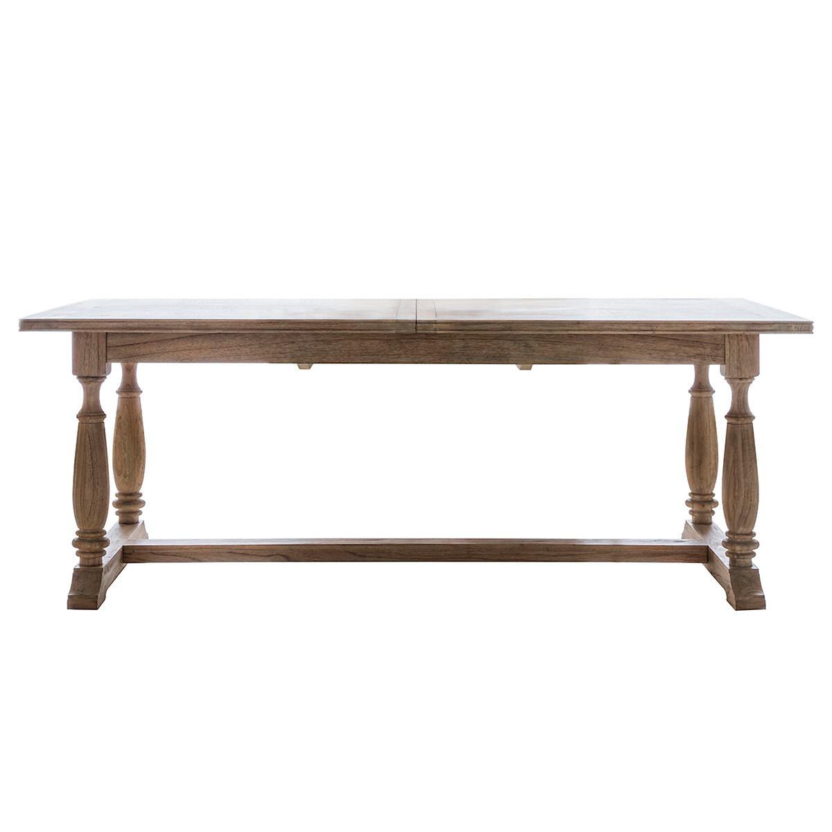 Nashik Ash Wood Parquet Extendable Trestle Dining Table (Seats 6-8) – image 3