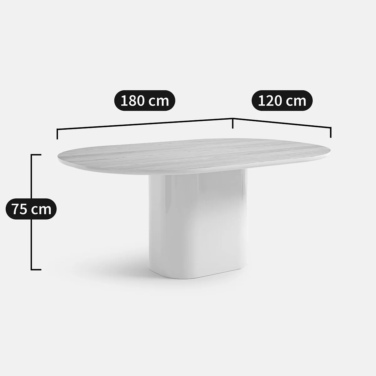 Tamula Oak Veneered 6-8 Seater Dining Table – image 7