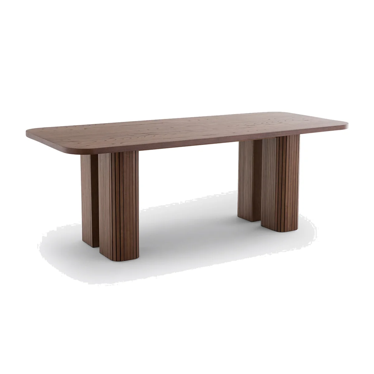 Latti Rectangular 6-8 Seater Dining Table in Oak and Pine Veneer – image 1