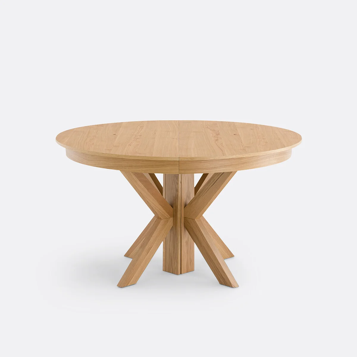 Gosling 6-12 Seater Round Extending Dining Table in Oak and Veneer – image 4