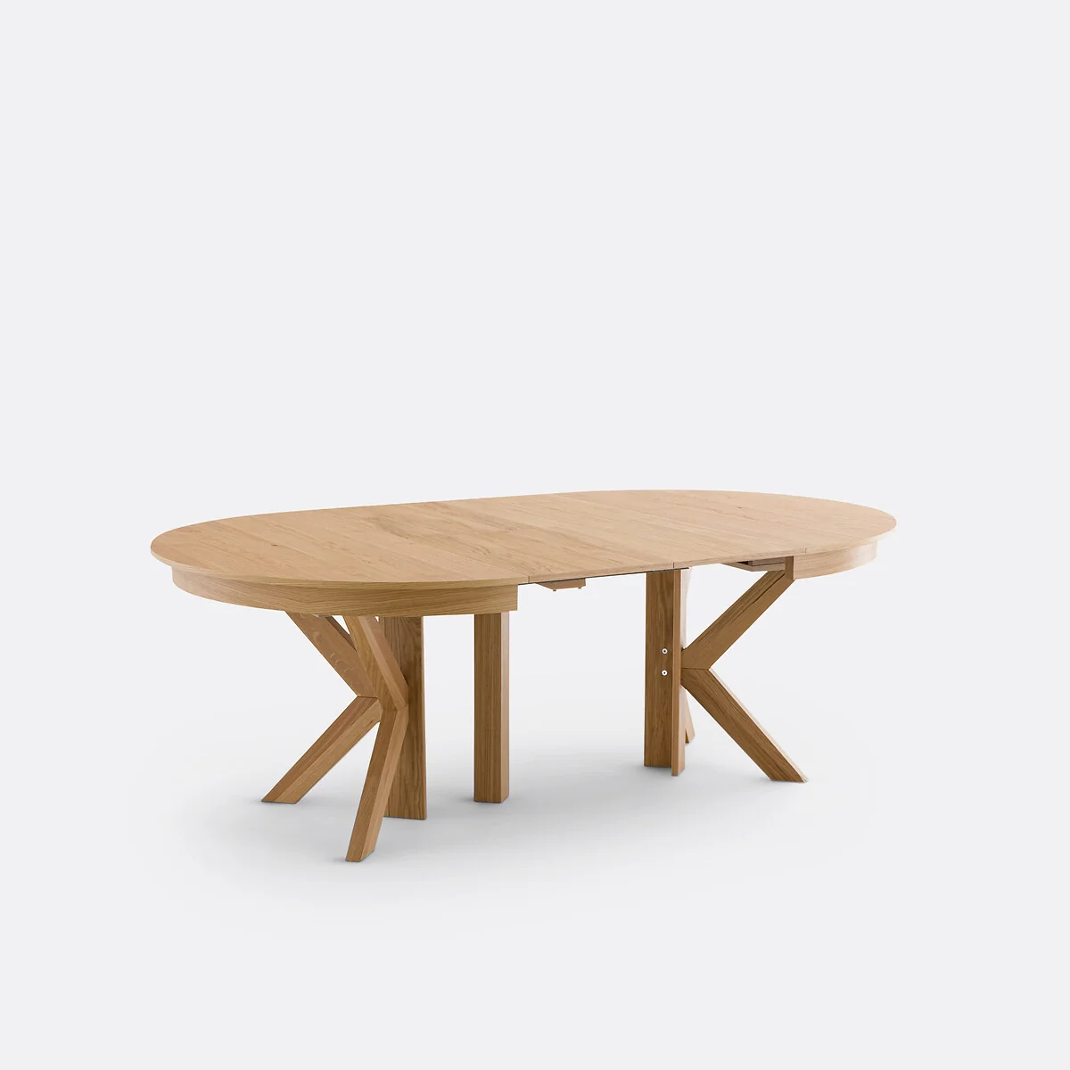 Gosling 6-12 Seater Round Extending Dining Table in Oak and Veneer – image 5