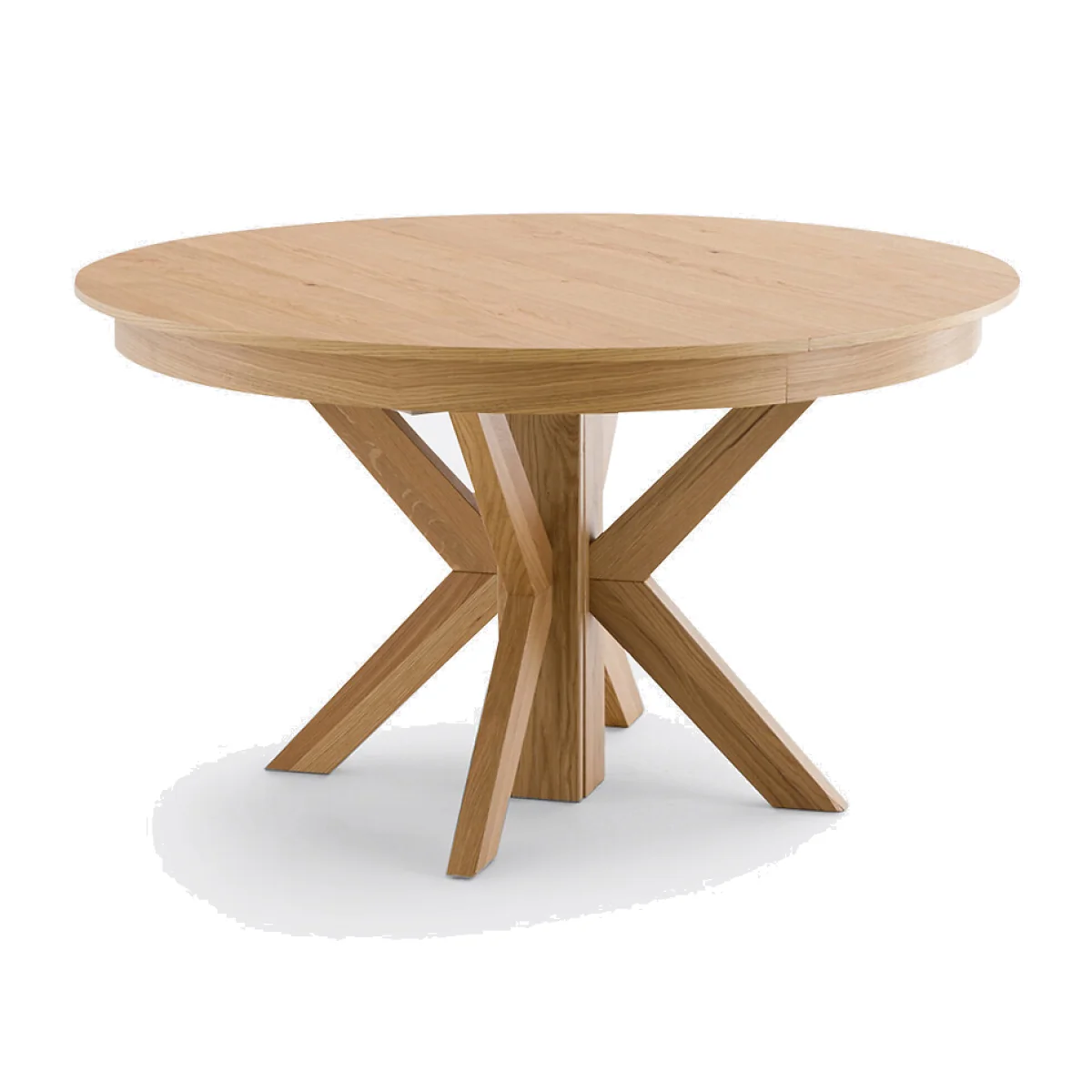 Gosling 6-12 Seater Round Extending Dining Table in Oak and Veneer – image 1