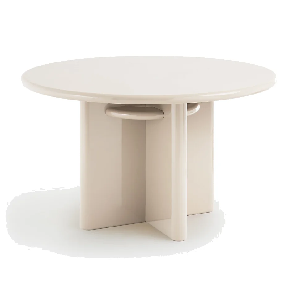 Marvela Round Lacquered Dining Table Seats 4