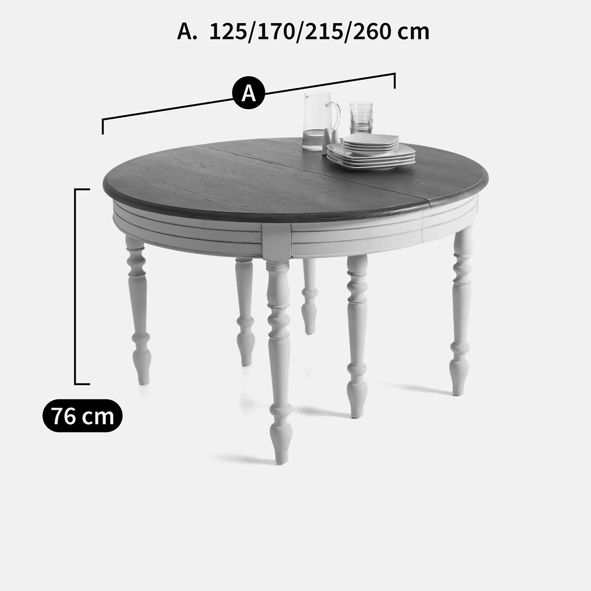 Eulali Extending 4-12 Seater Dining Table in Pine and Oak Veneer – image 3