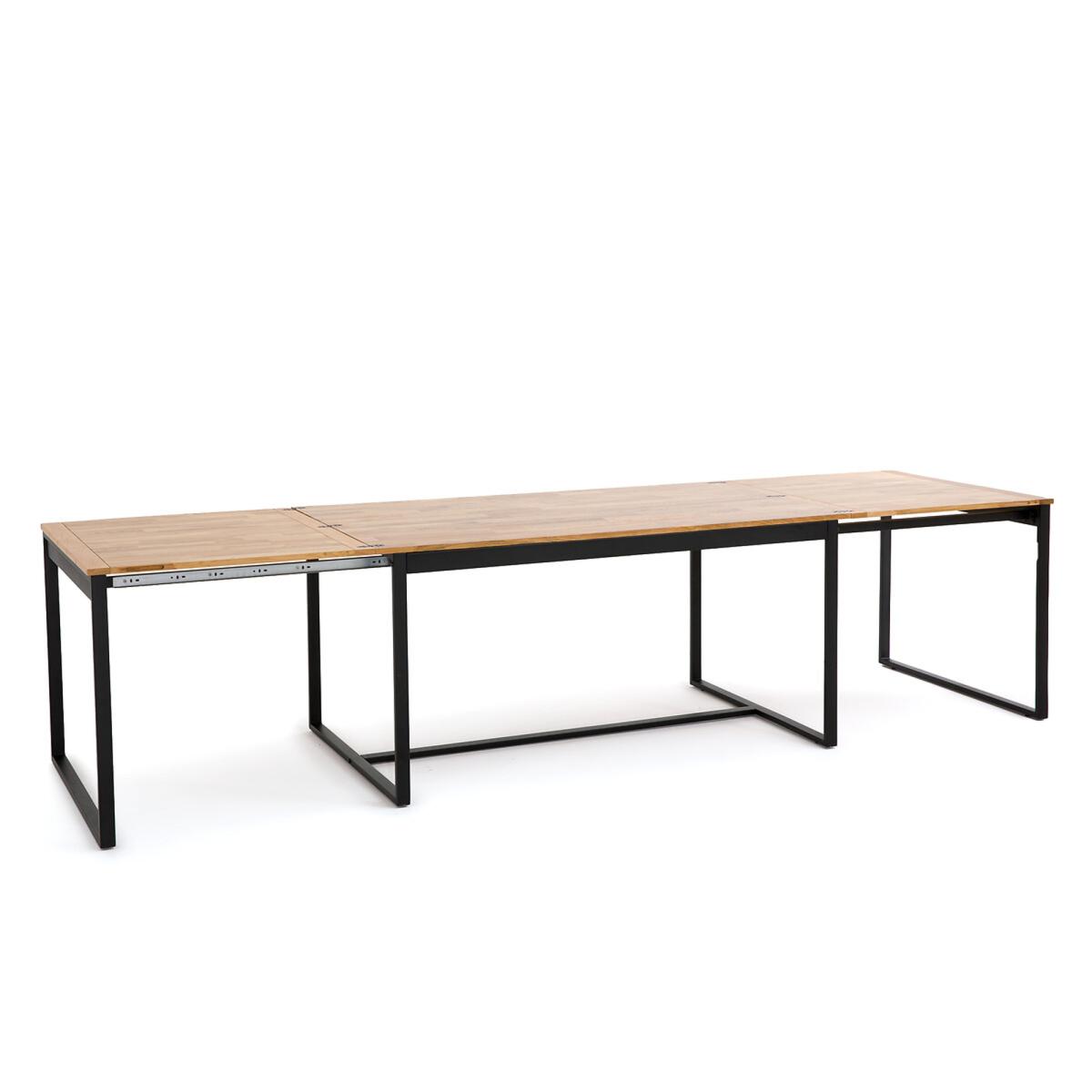 Hiba Extendable Table in Oak and Steel, Seats 6-10 – image 4