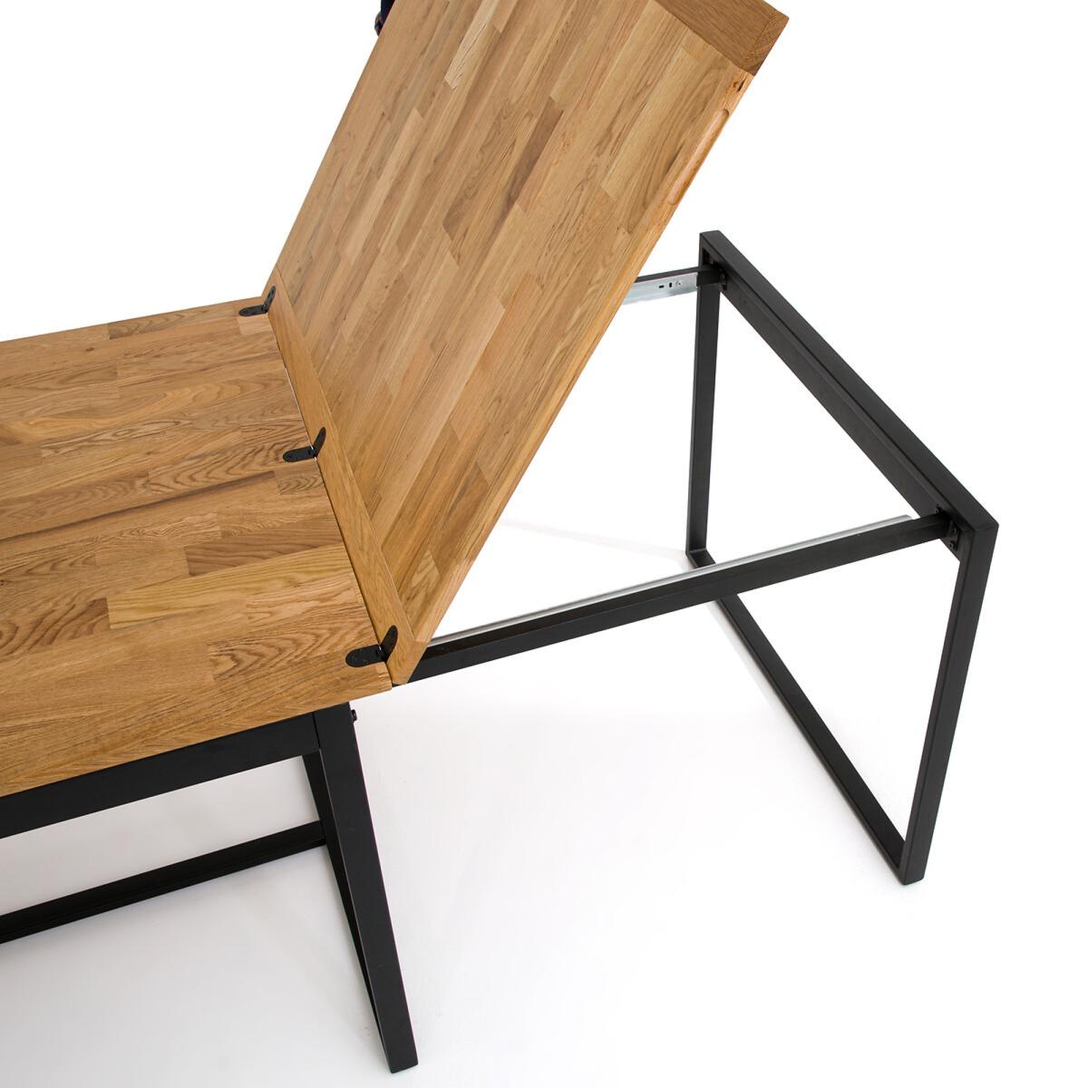 Hiba Extendable Table in Oak and Steel, Seats 6-10 – image 5