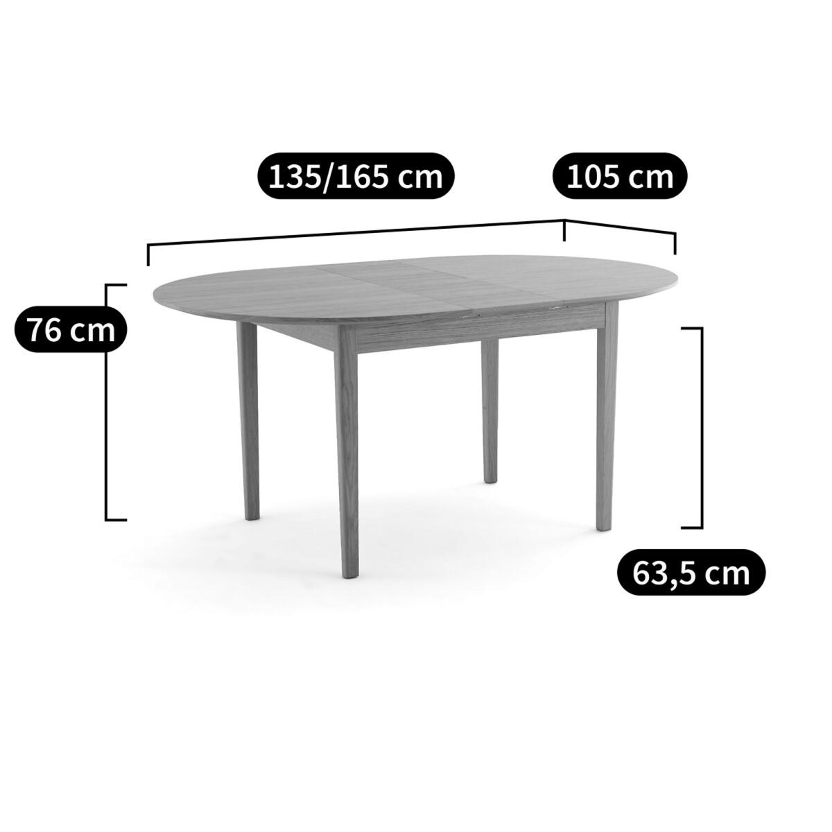 Wapong Extendable Oak Veneer Round Dining Table (Seats 4-6) – image 10