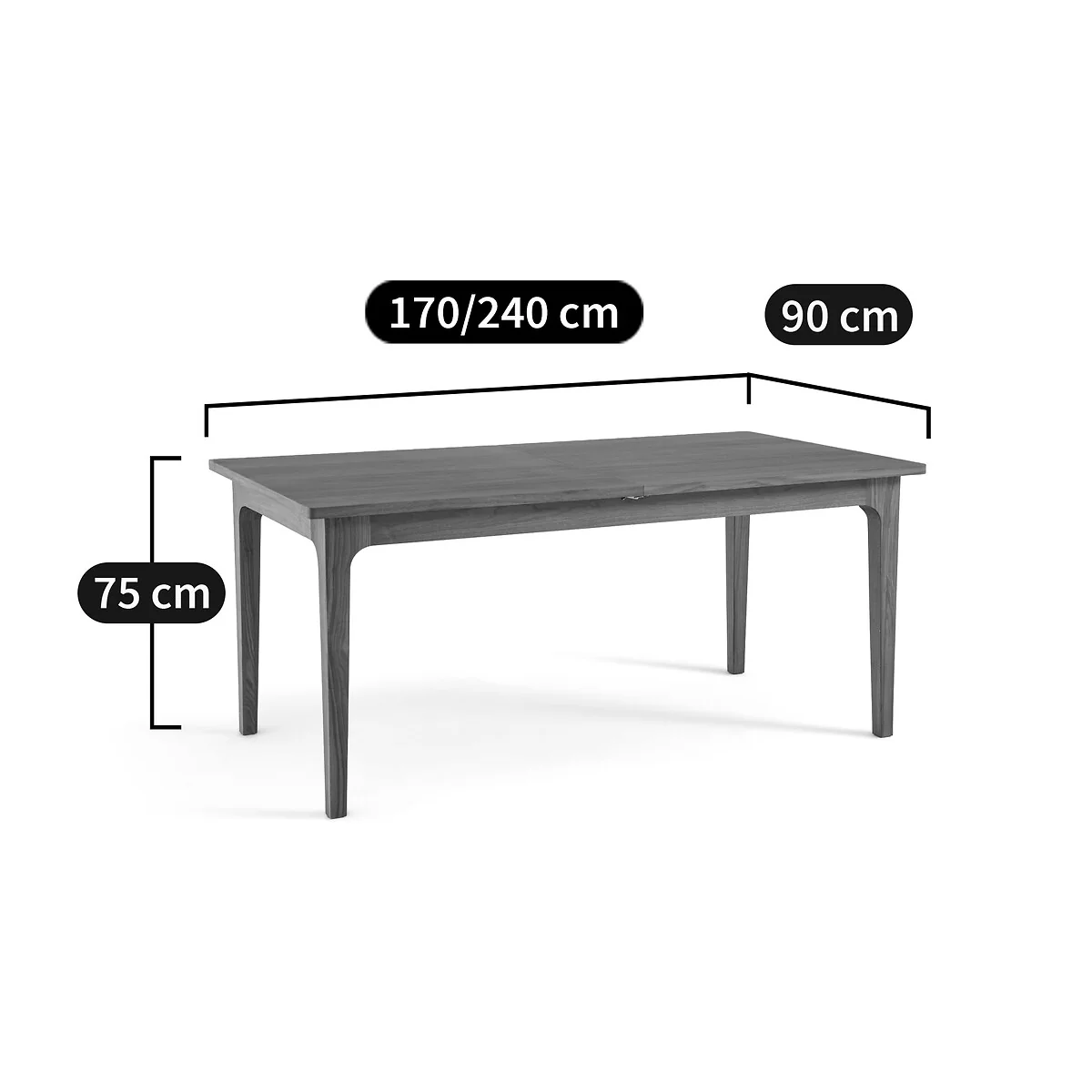 Vintele 6-10 Seater Extending Dining Table in Walnut Veneer – image 10