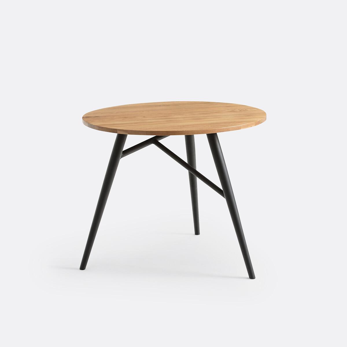 Cruseo Round Oak Dining Table (Seats 3) – image 2
