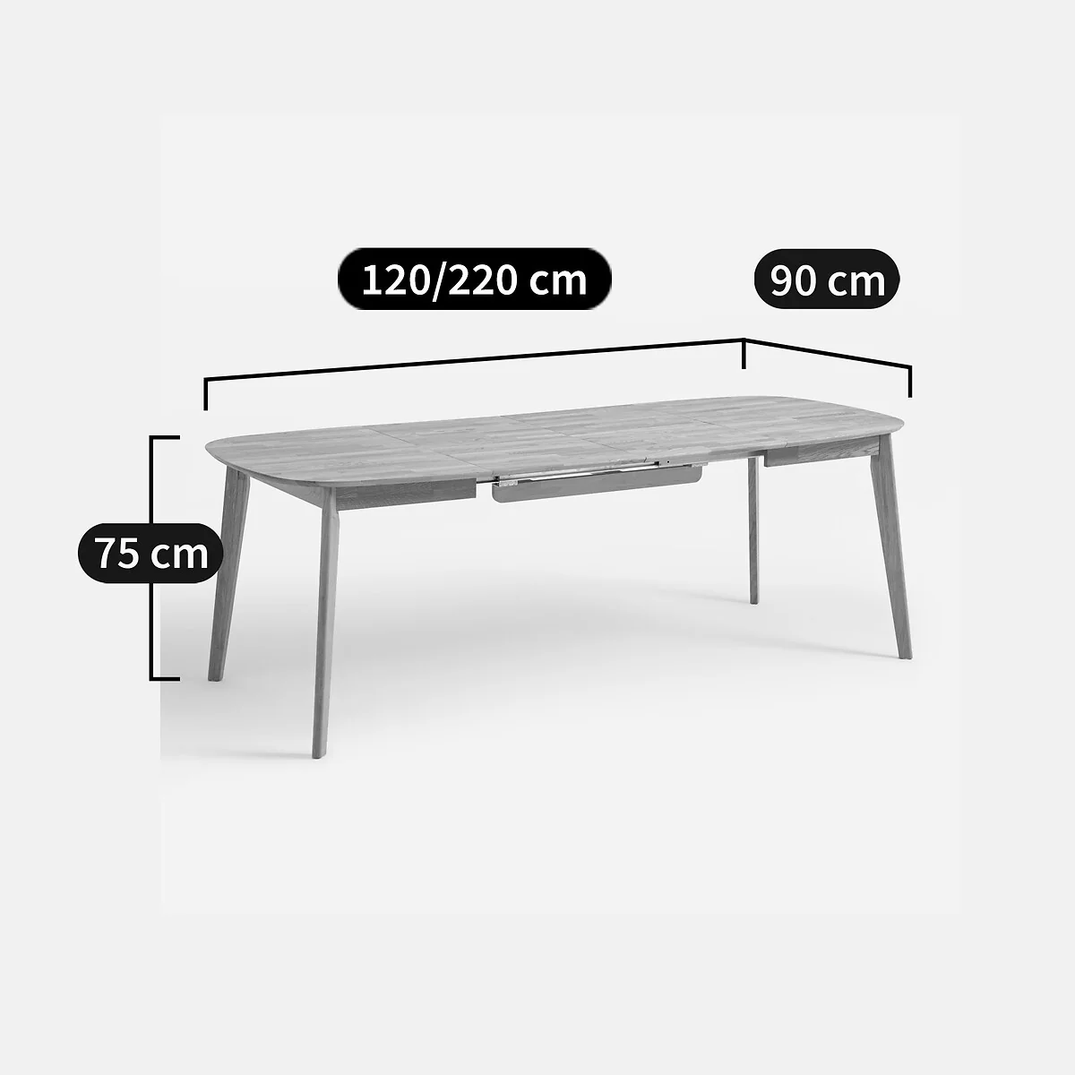 Dalmar 4-10 Seater Extending Solid Oak Dining Table – image 6