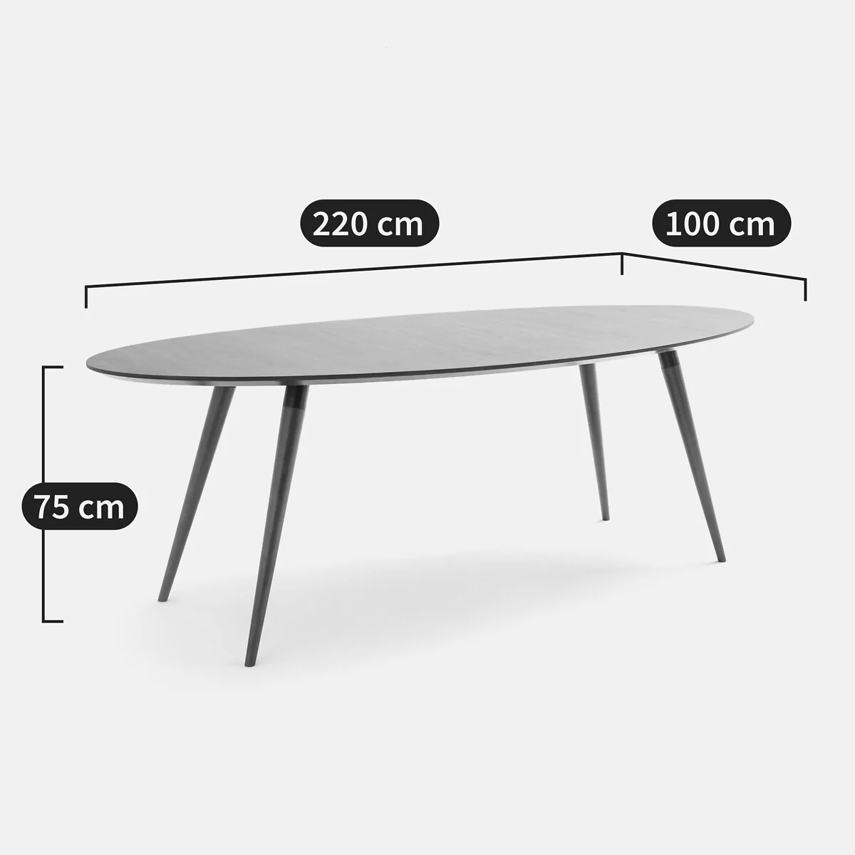 Watford 8-Seater Walnut Dining Table – image 6