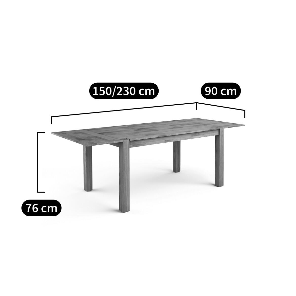 Adelita Oak Dining Table with 2 Extensions – image 10