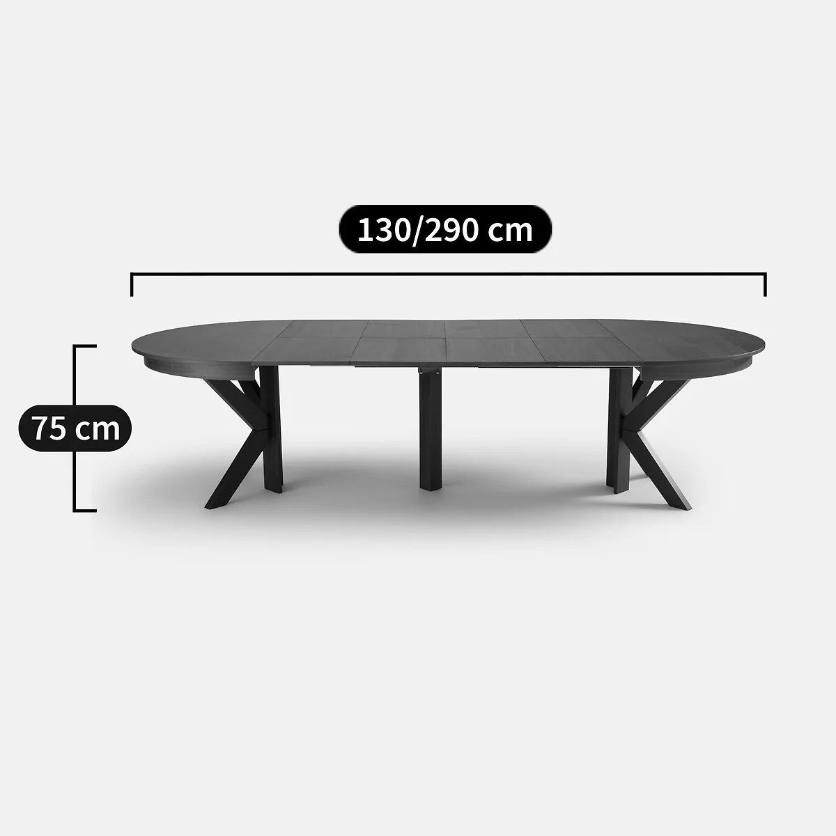 Gosling 6-12 Seater Dining Table in Walnut Veneer and Stained Beech – image 10