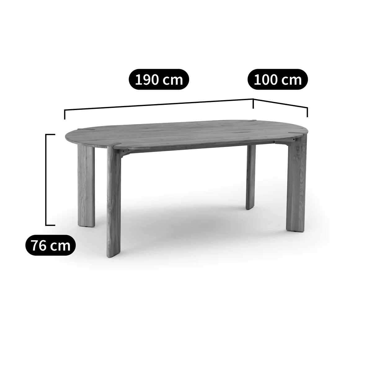 Elmo 6-8 Seater Dining Table in Solid Oak – image 7
