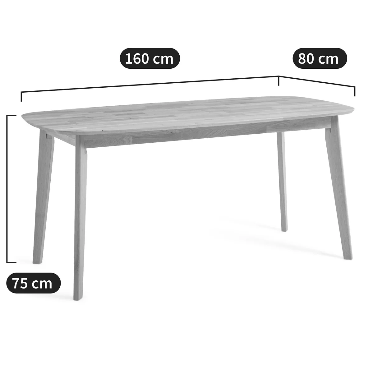 Dalmar 6-Seater Dining Table in Solid Oak – image 6