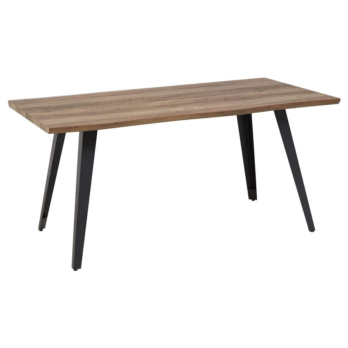 Rectangular Dining Table with 6 Faux Leather Chairs (Seats 6) – image 2