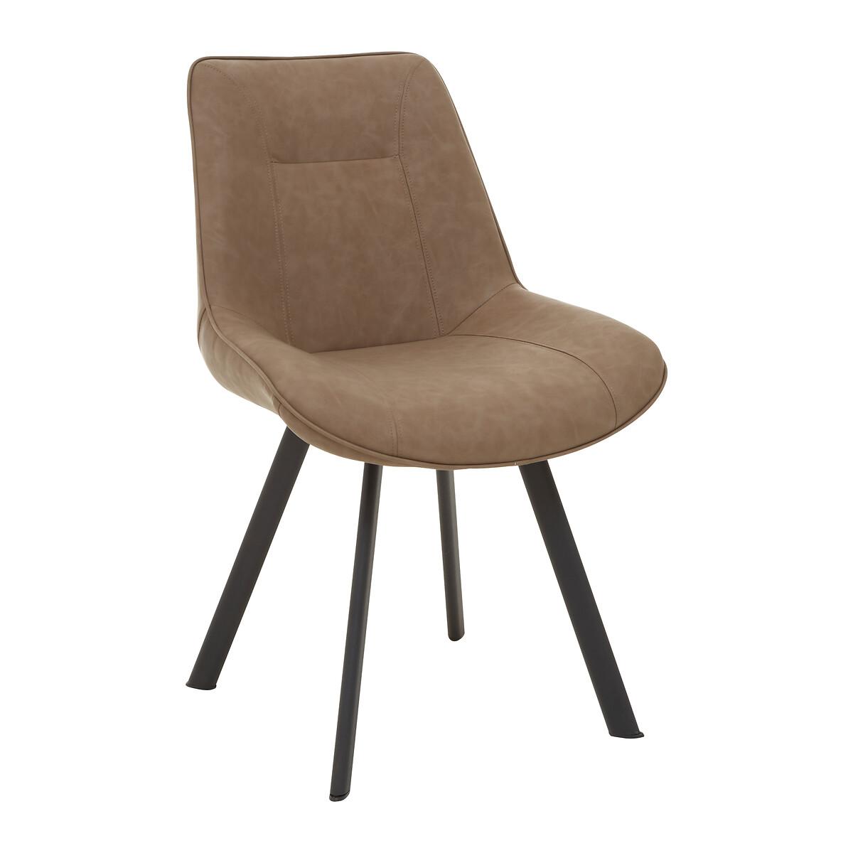 Rectangular Dining Table with 6 Faux Leather Chairs (Seats 6) – image 5