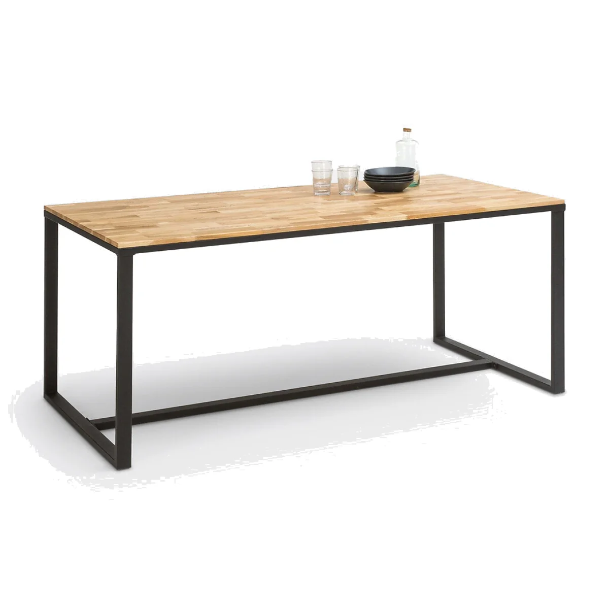 Hiba 8-Seater Dining Table in Oak and Steel – image 1