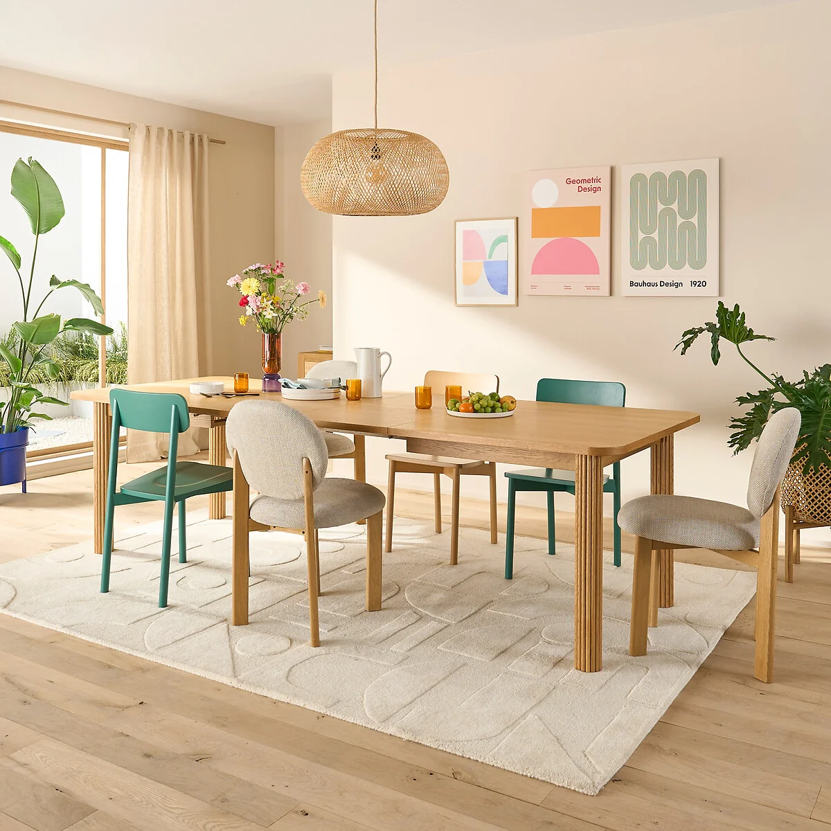Desna 6-10 Seater Extending Dining Table in Oak Veneer – image 3