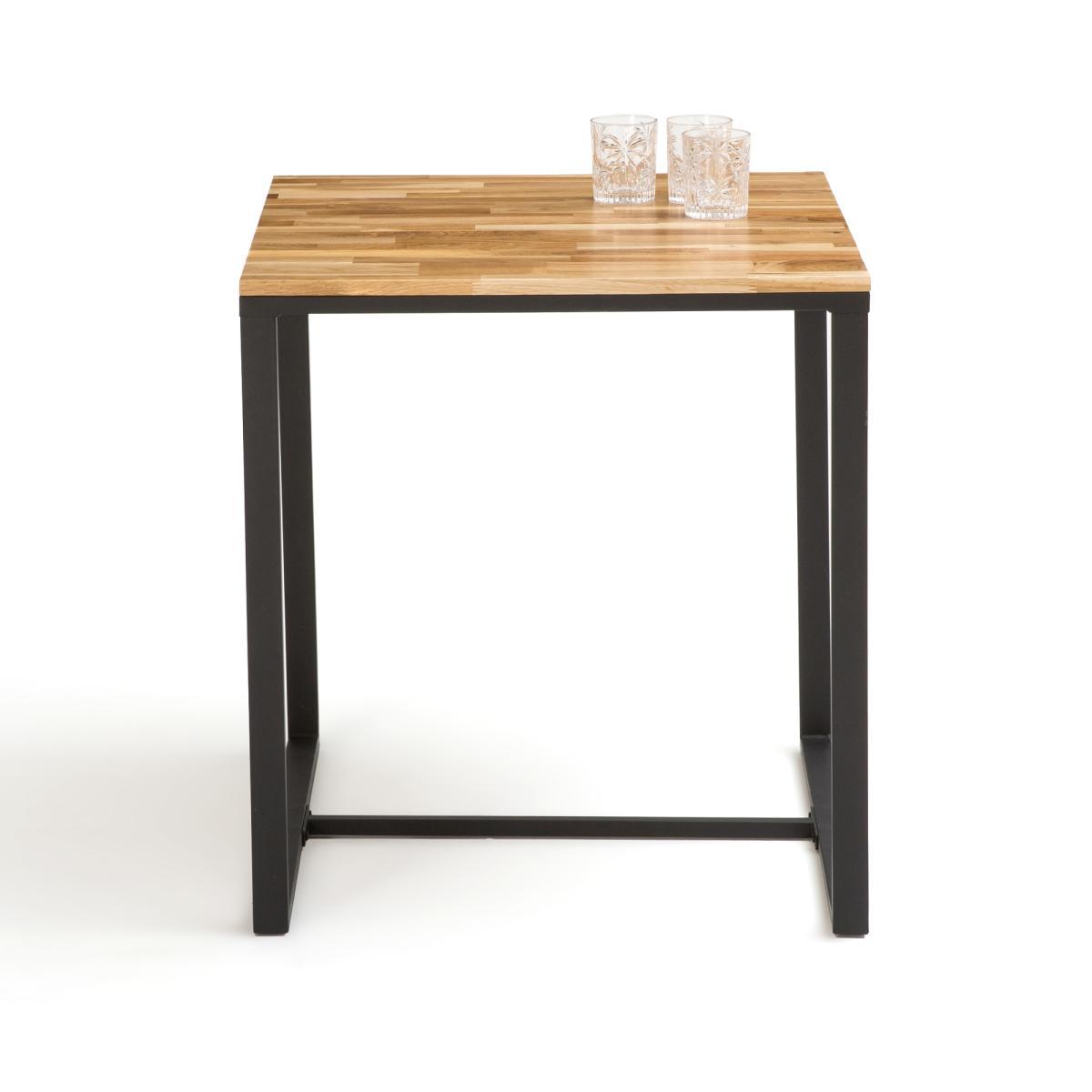 Hiba 2-Person Bistro Table in Oak and Steel – image 2