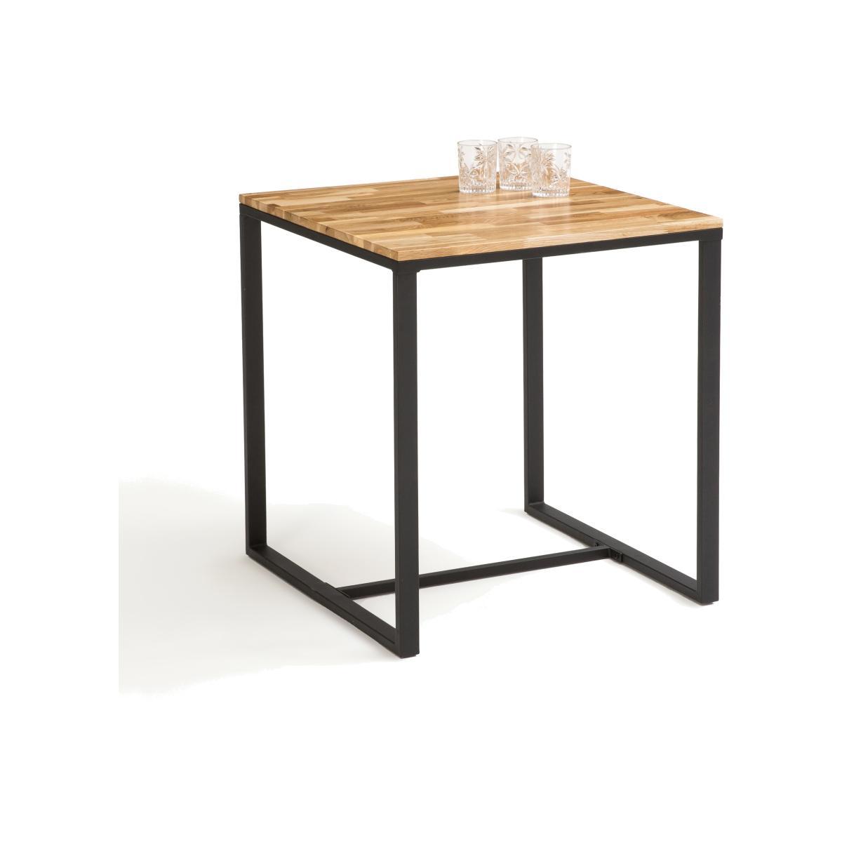 Hiba 2-Person Bistro Table in Oak and Steel – image 1