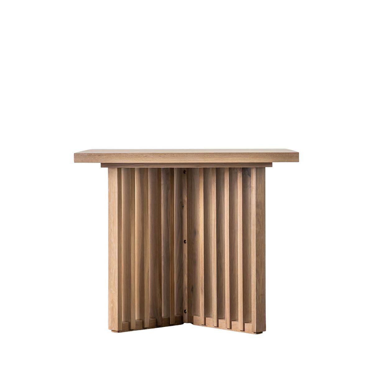 Batala Japandi Oak Slatted Square Dining Table (Seats 4) – image 2