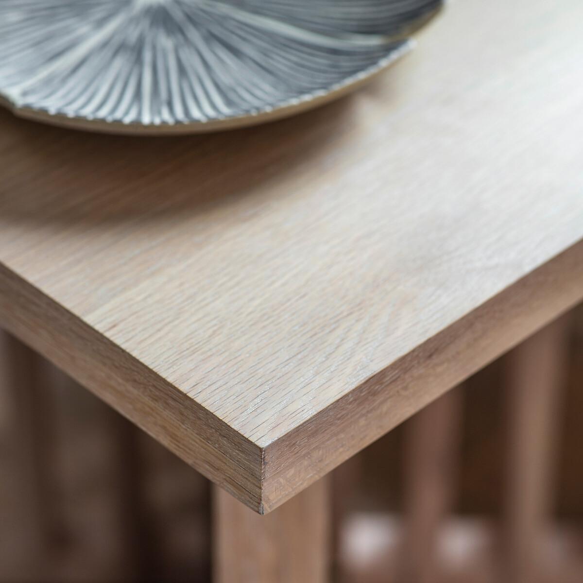 Batala Japandi Oak Slatted Square Dining Table (Seats 4) – image 3