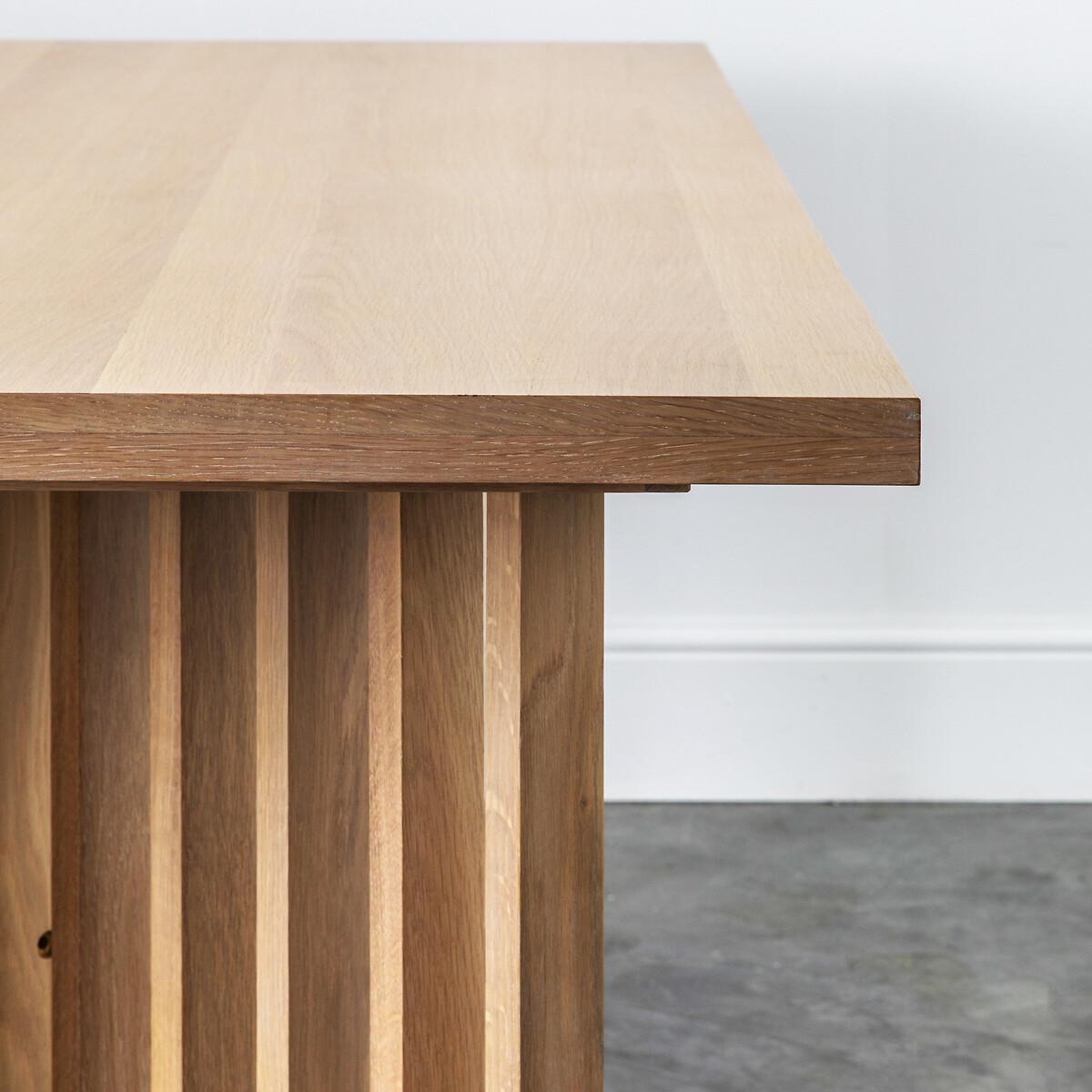 Batala Japandi Oak Slatted Square Dining Table (Seats 4) – image 6