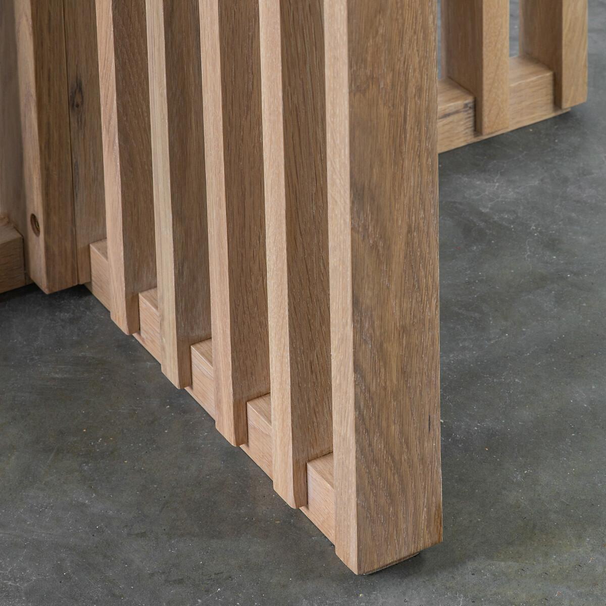 Batala Japandi Oak Slatted Square Dining Table (Seats 4) – image 9