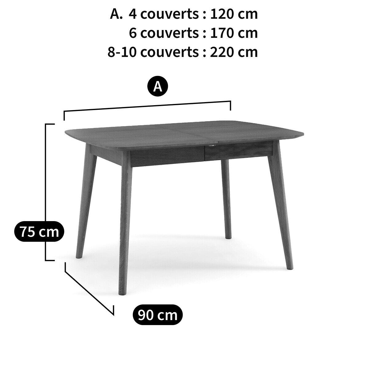 Aramis Adjustable Dining Table, Seats 4-10 – image 5