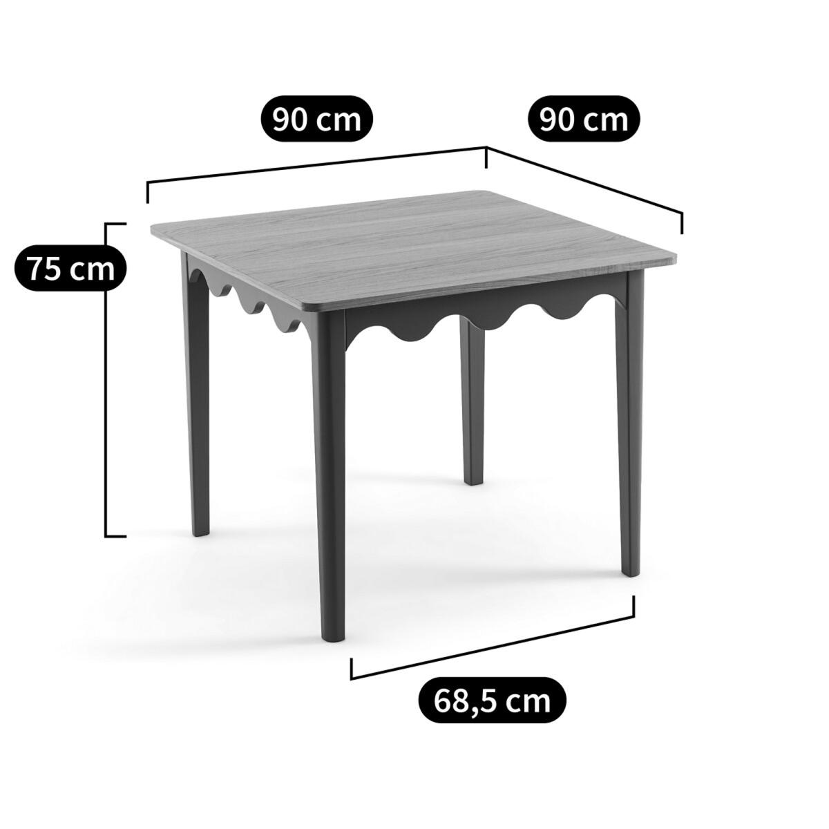 Kristen Oak Veneer Square Dining Table (Seats 4) – image 6