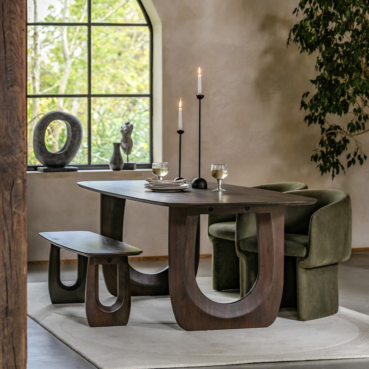 Akron Curved Mango Wood Dining Table (Seats 6) – image 1
