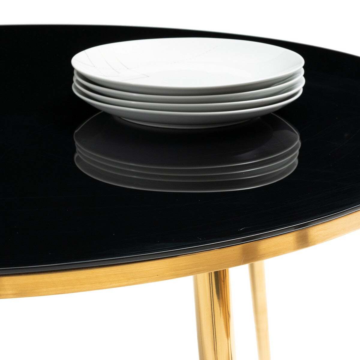 Luxore Round Tempered Glass Dining Table – image 3