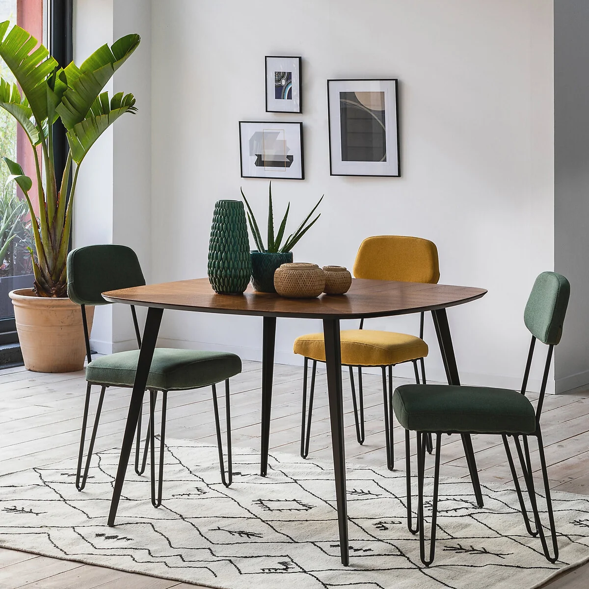 Watford 4-Seater Dining Table with Vintage Marquetry – image 2