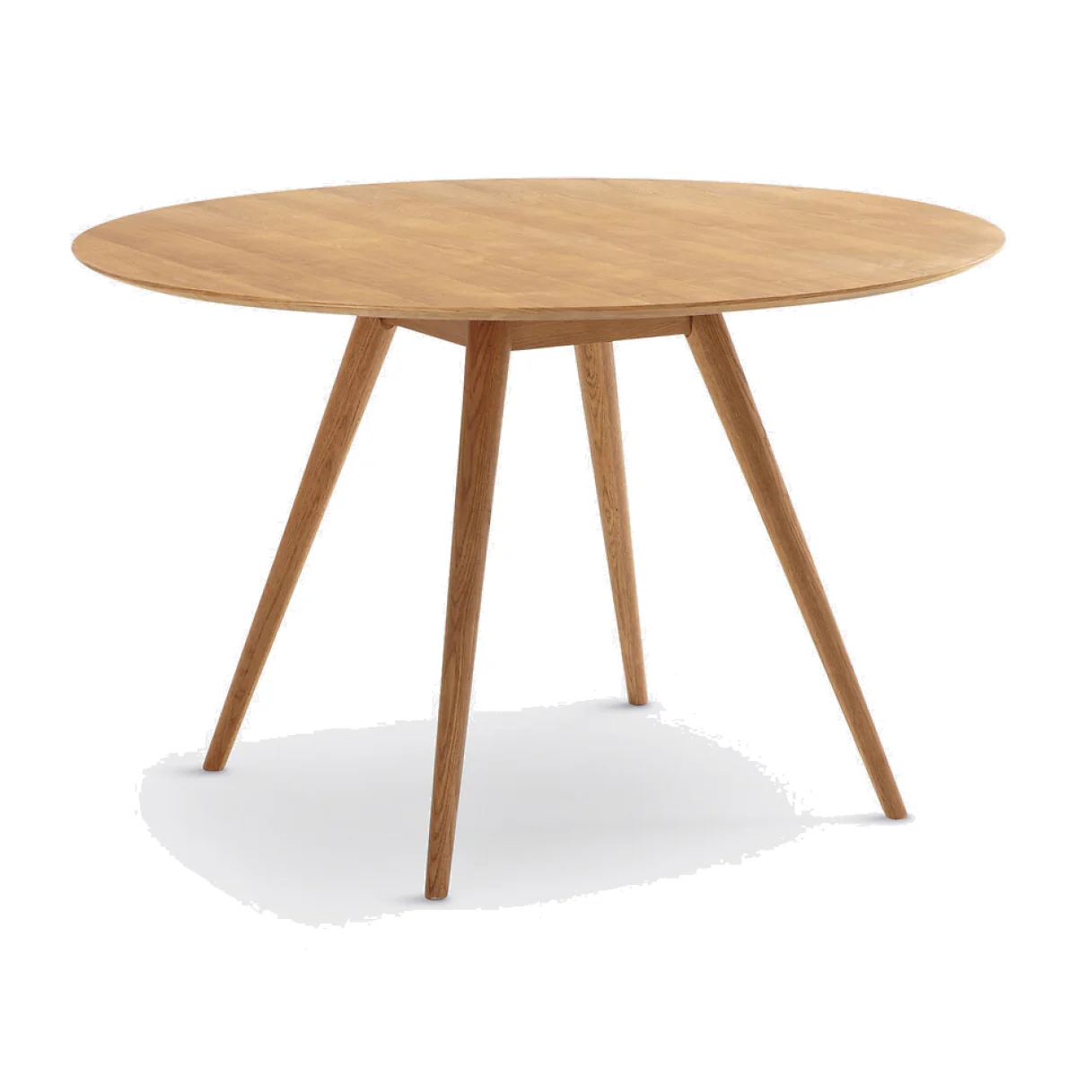 Quilda 4-6 Seater Round Dining Table in Oak Veneer – image 1
