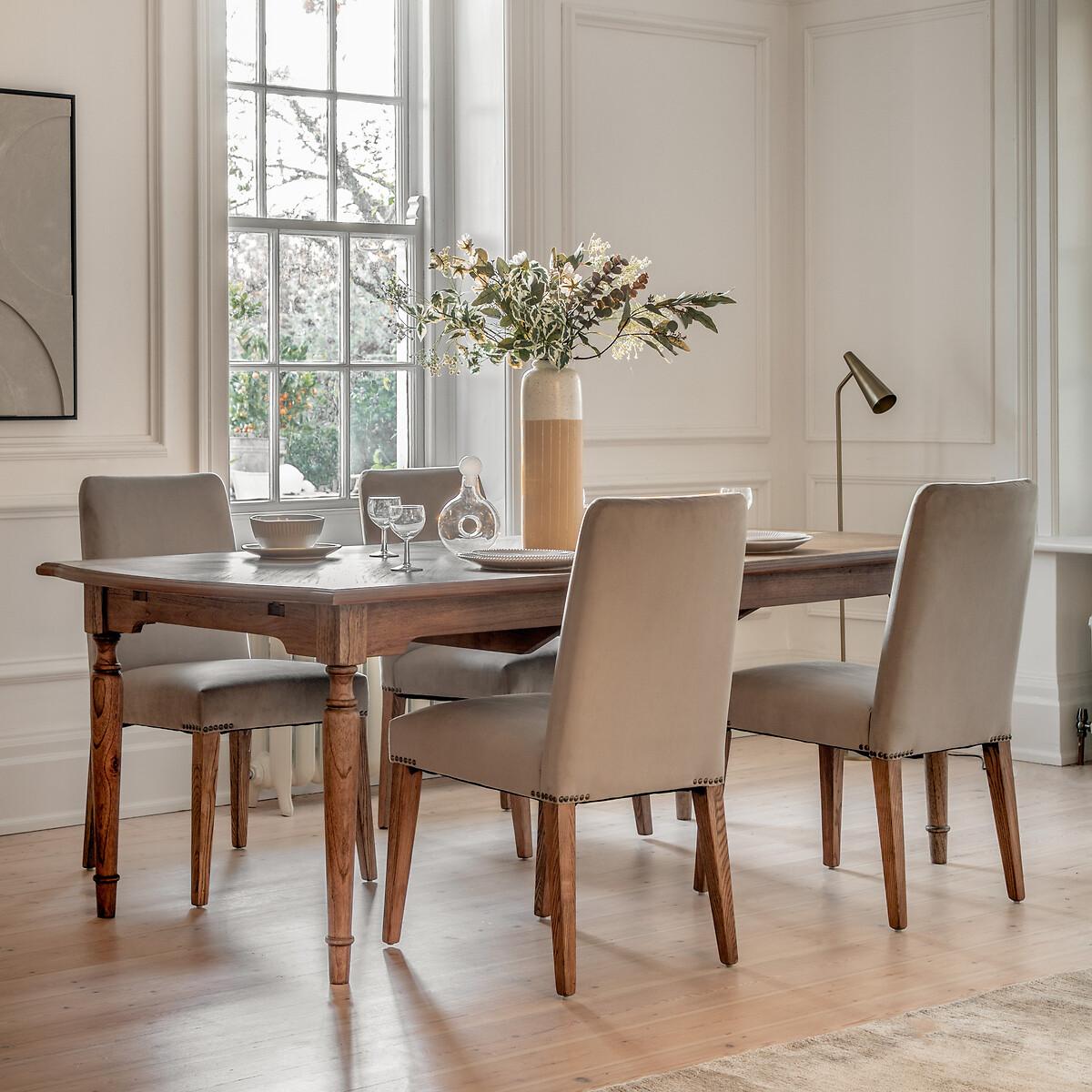 Hayes Vintage Inlaid Wood Extending Dining Table (Seats 6-8) – image 1