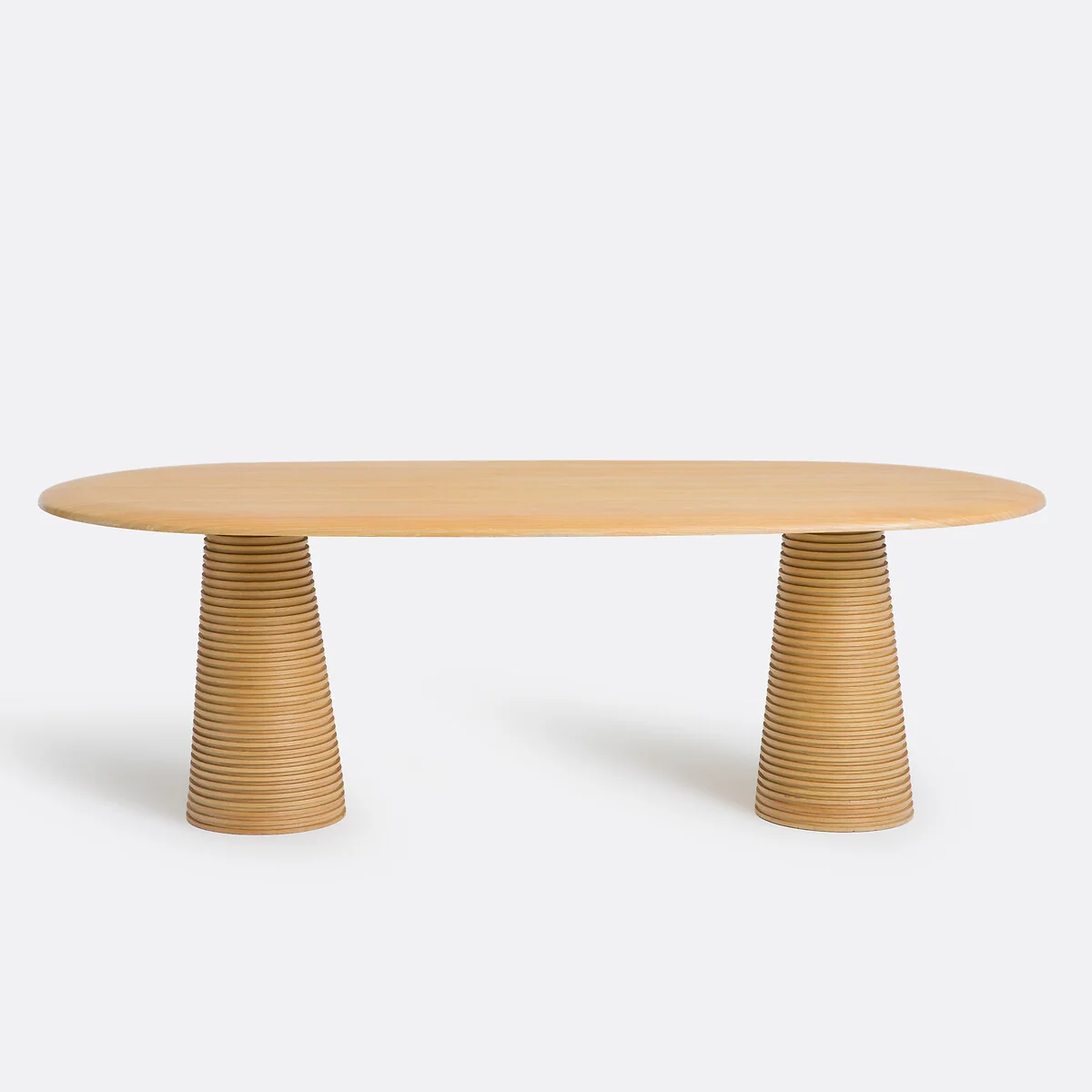 Liam 6-8 Seater Oval Dining Table in Oak Veneer – image 3
