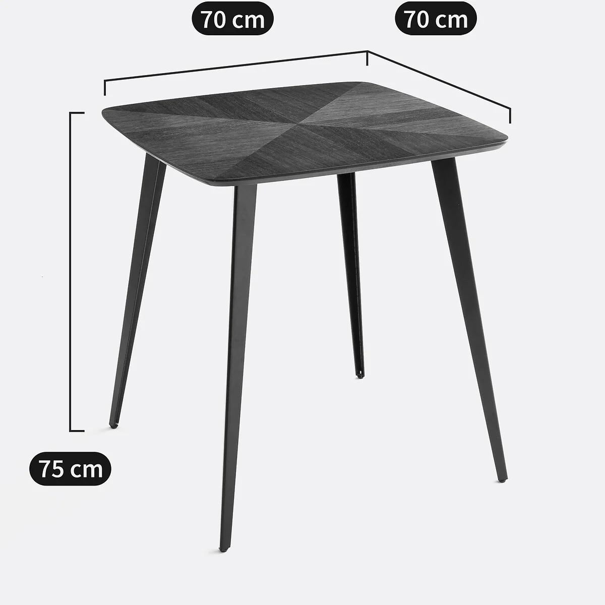 Watford 2-Seater Bistro Dining Table with Marquetry – image 5
