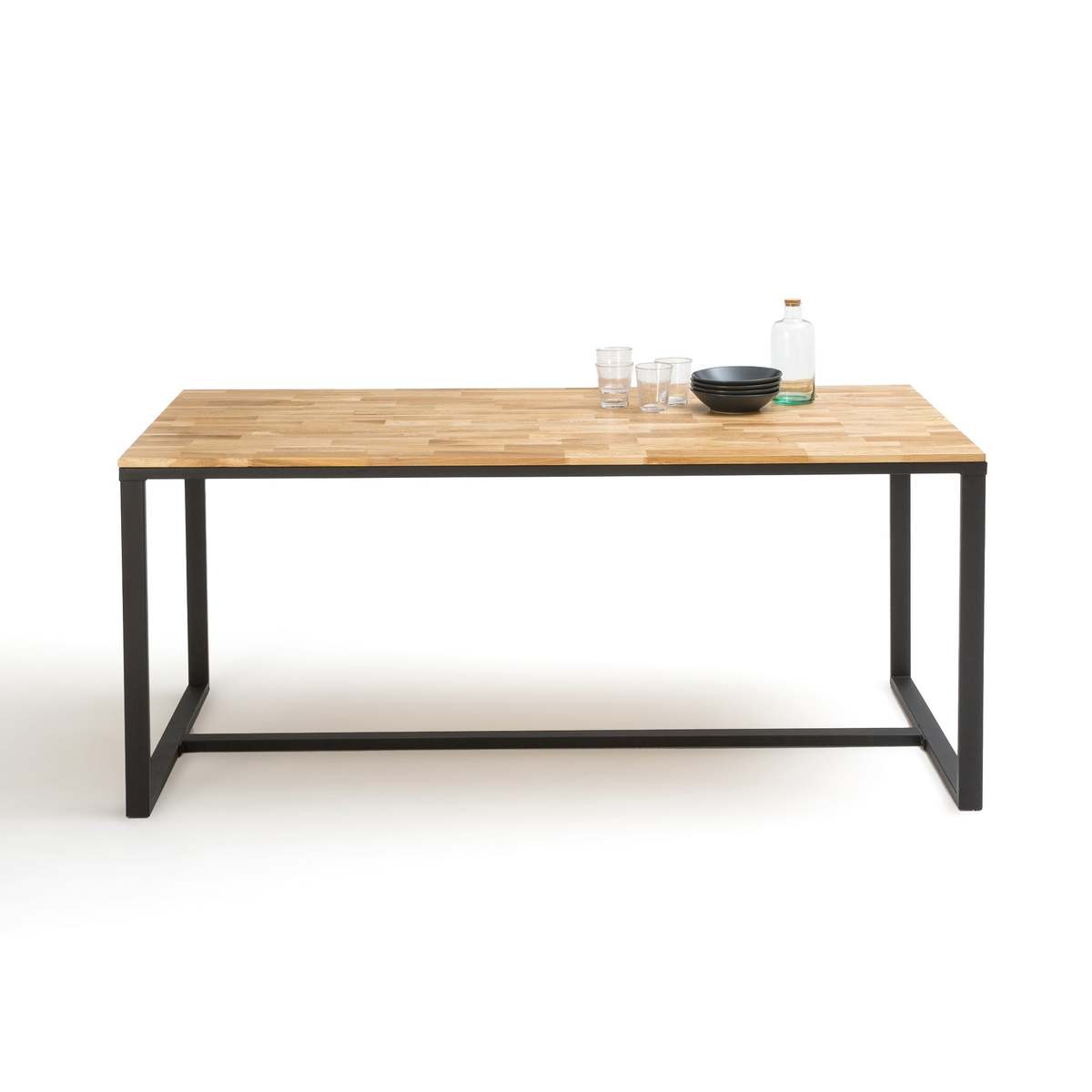 Hiba Dining Table in Oak/Steel, Up to 8 Covers. – image 2