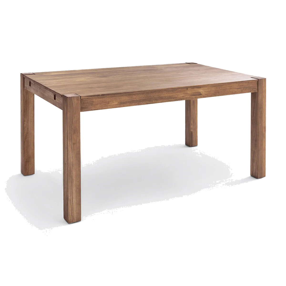Lunja 6-8 Seater Extending Dining Table in Teak-Stained Pine and Veneer – image 1