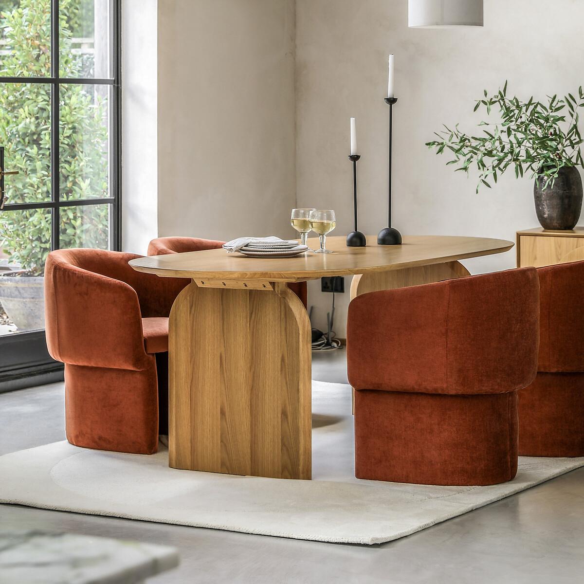Garner Curve Oak Oval Dining Table (Seats 4) – image 1