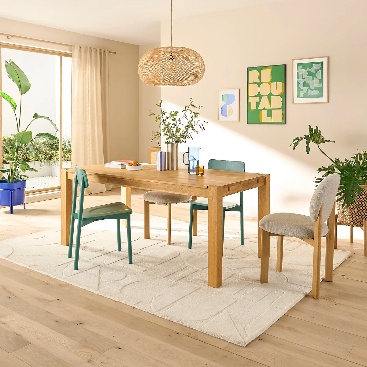 Adelita 6-10 Seater Extending Oak Dining Table – image 2