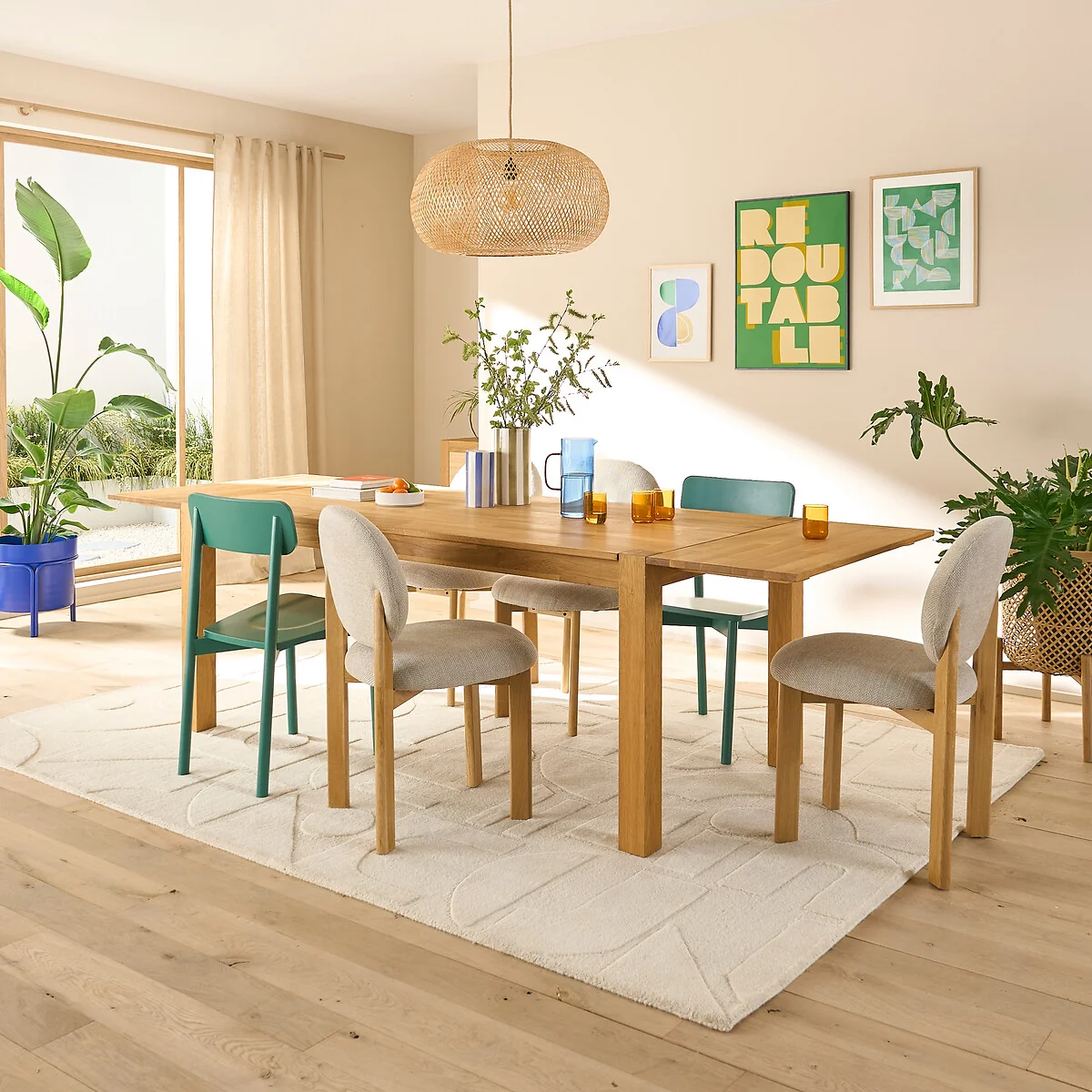 Adelita 6-10 Seater Extending Oak Dining Table – image 3