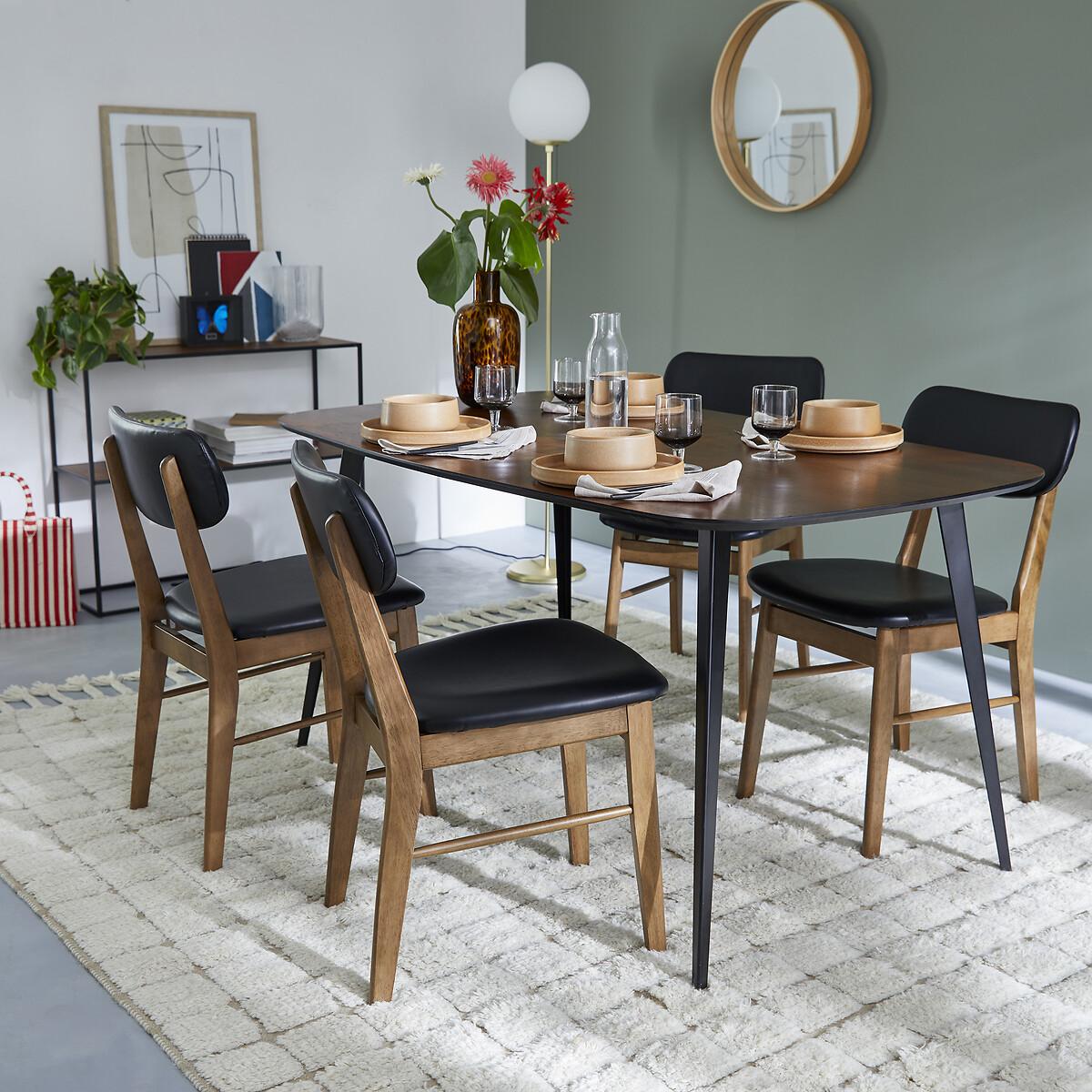 Vintage-Style Inlaid Dining Table, Seats 6. – image 10