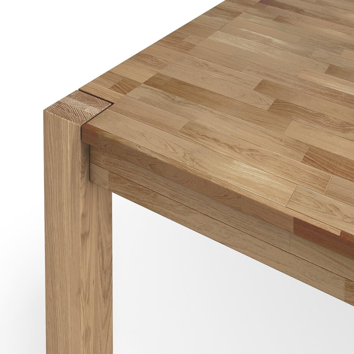 Adelita Square Oak Dining Table, Seats 8 – image 3