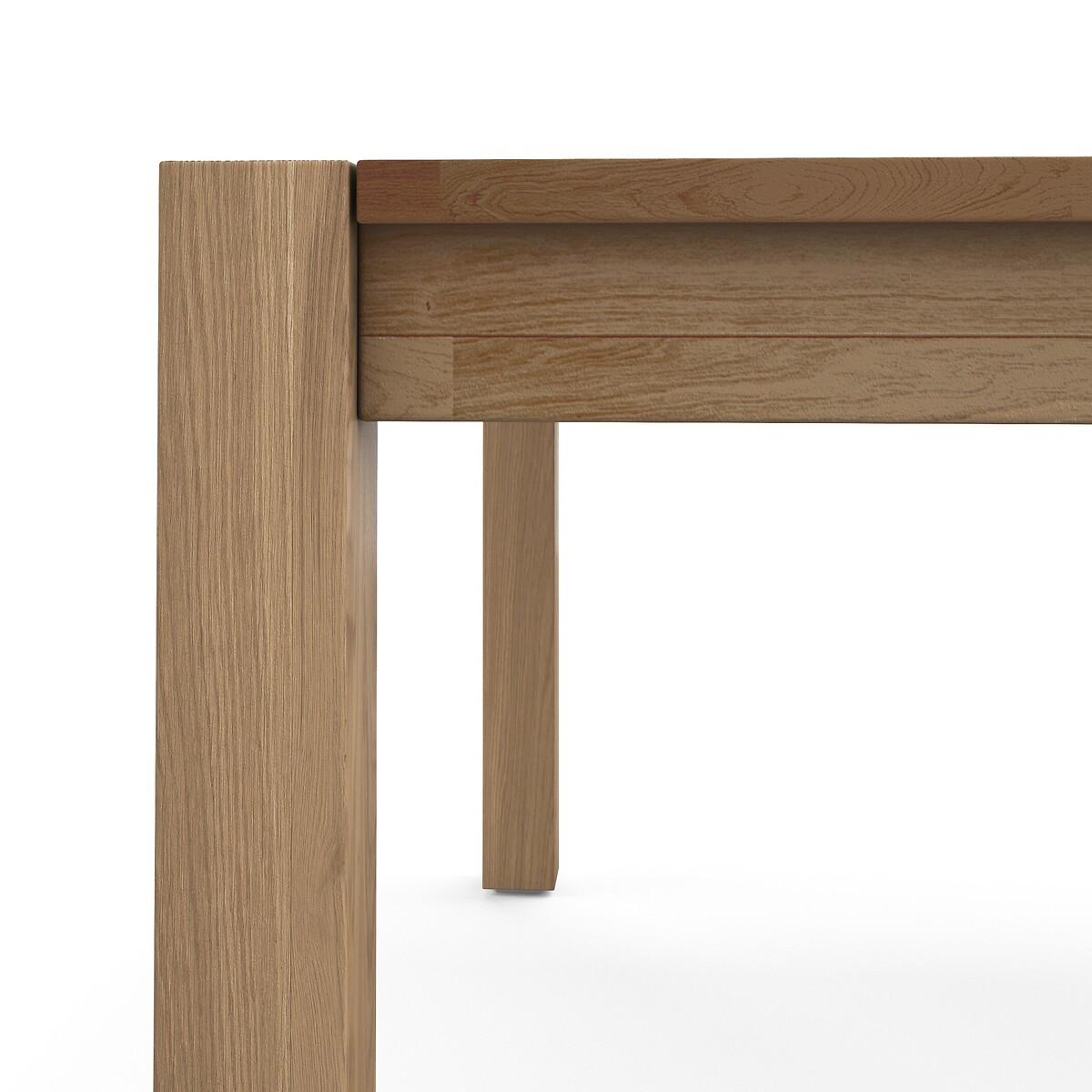 Adelita Square Oak Dining Table, Seats 8 – image 4