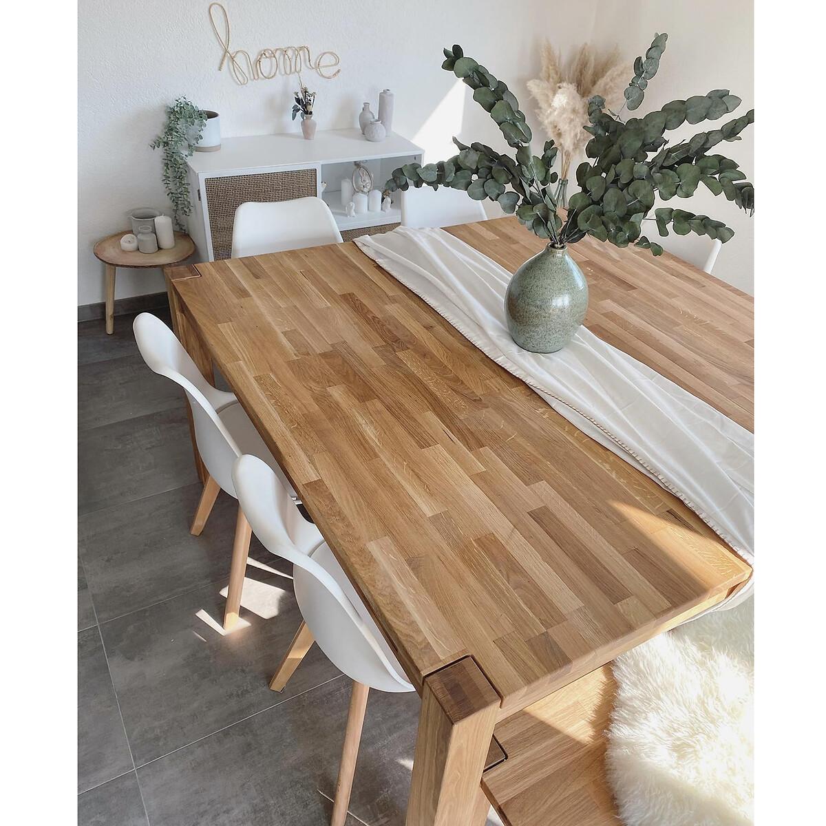 Adelita Square Oak Dining Table, Seats 8 – image 5