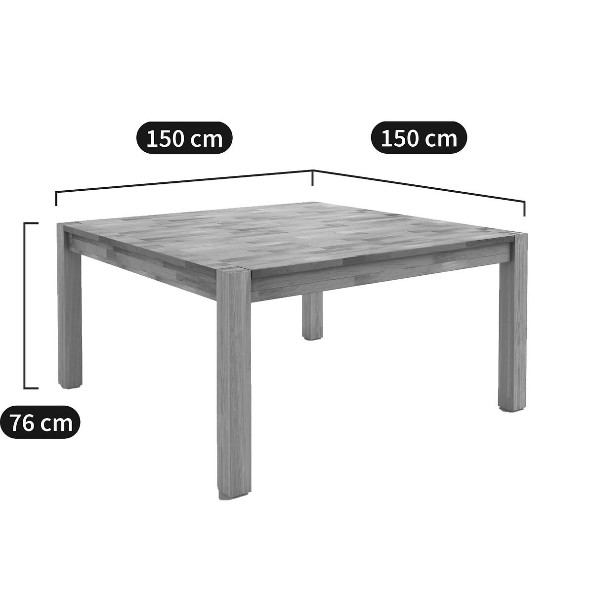 Adelita Square Oak Dining Table, Seats 8 – image 8
