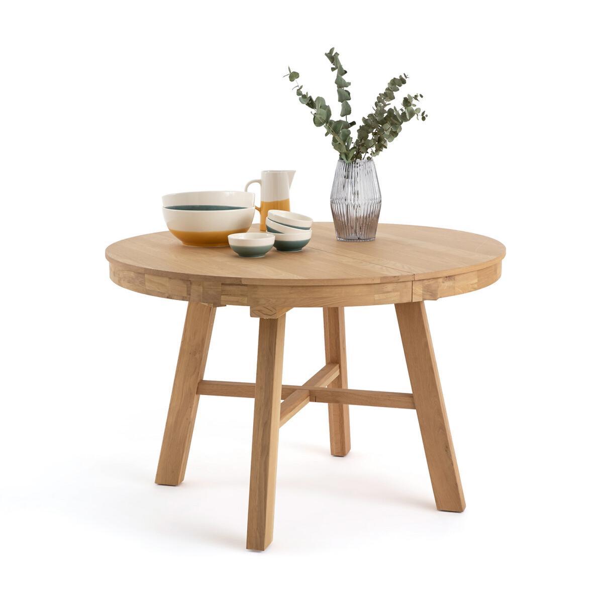 Zebarn Extendable Round Table in Solid Oak – image 3