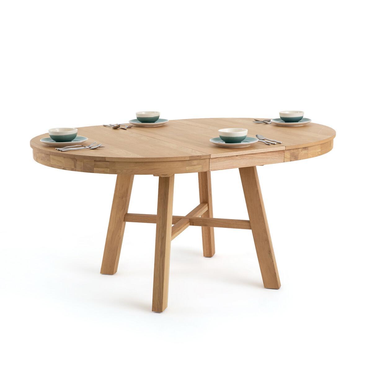 Zebarn Extendable Round Table in Solid Oak – image 5